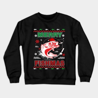 Merry Fishmas T-Shirt Christmas Crewneck Sweatshirt